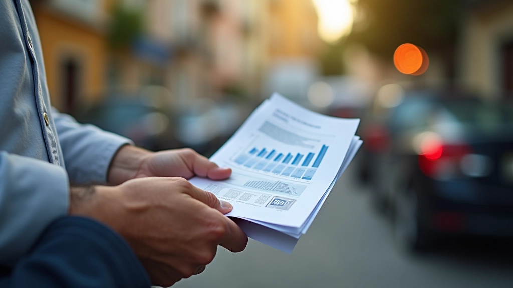 Comparación entre coche nuevo y usado con documentos financieros